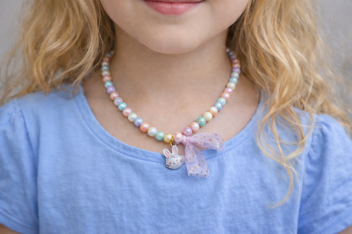 Hoppy Little Bunny Beaded Necklace