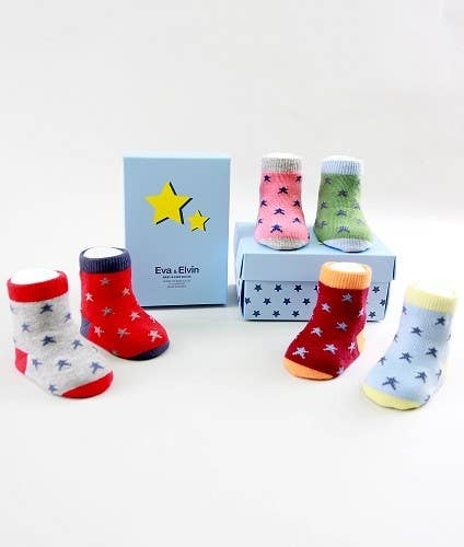 Baby Socks Set (6 Pairs) - Multi Color