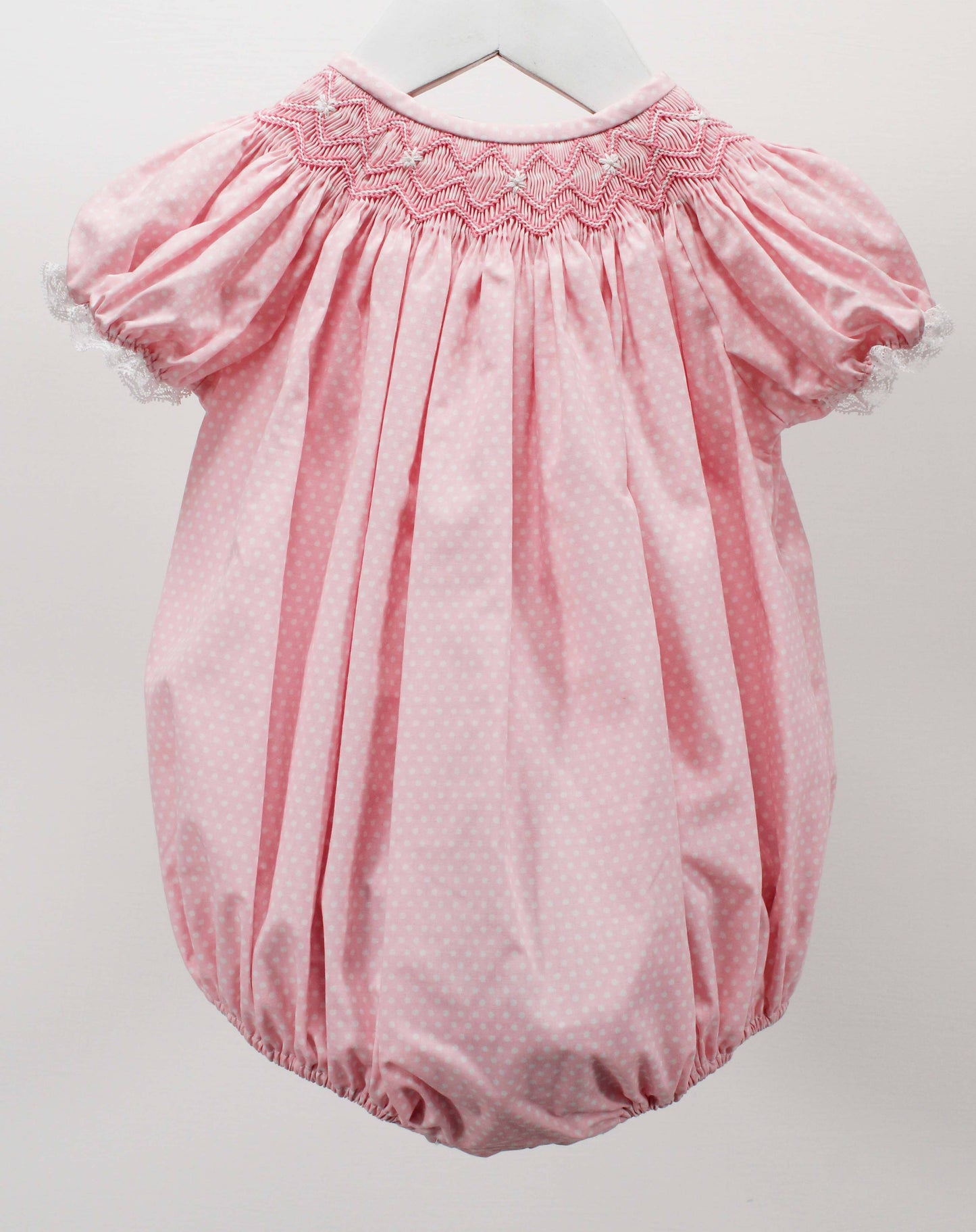 Pink & White Dots Sophia Bubble: NB