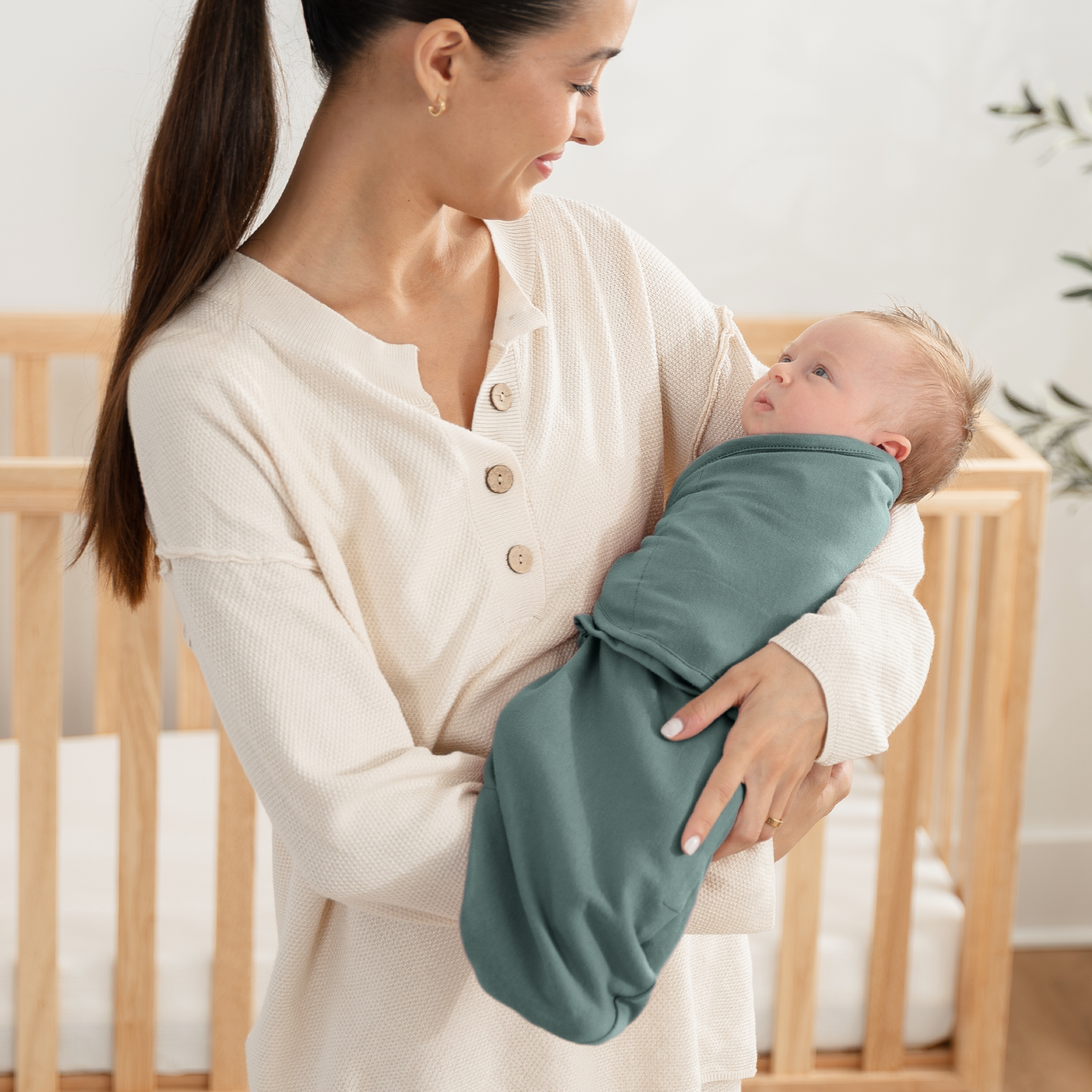 Easy Swaddle Blanket, 3 Pack - 100% Cotton by Comfy Cubs: Pink / Small (0-3 Months)