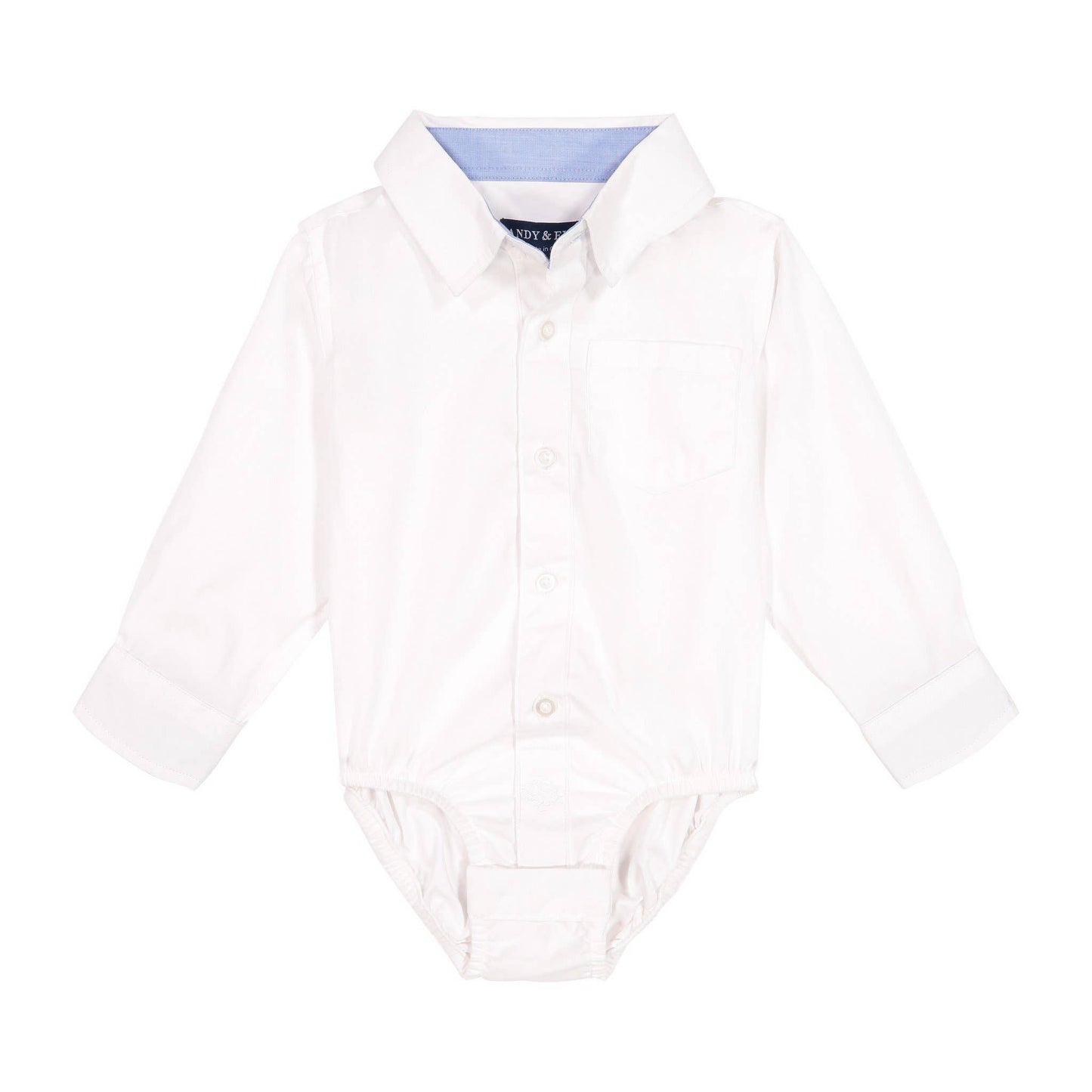 Boys Baby White Poplin Button-Down