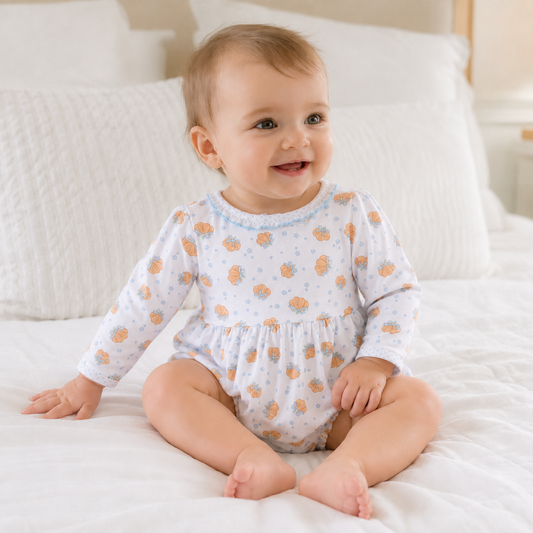Prettiest in the Patch Print Long Sleeve Bubble: 9 Months