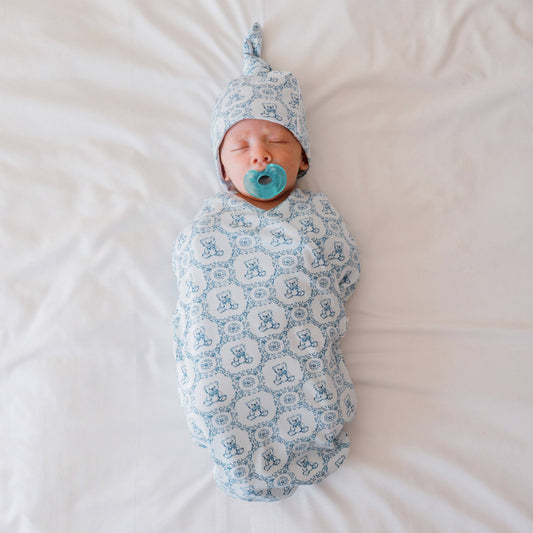 COCOON SWADDLE: Teddy Tiles / Small