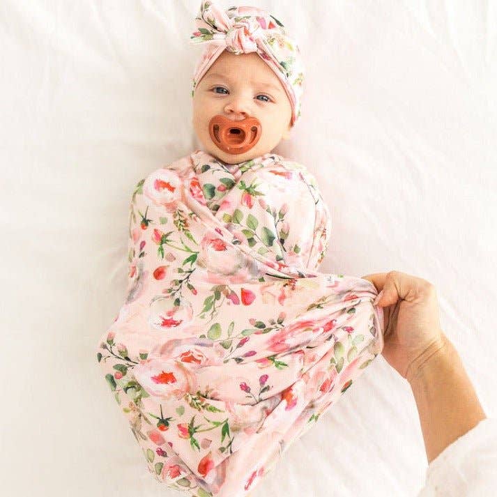 COCOON SWADDLE: Blushing Eucalyptus / Small