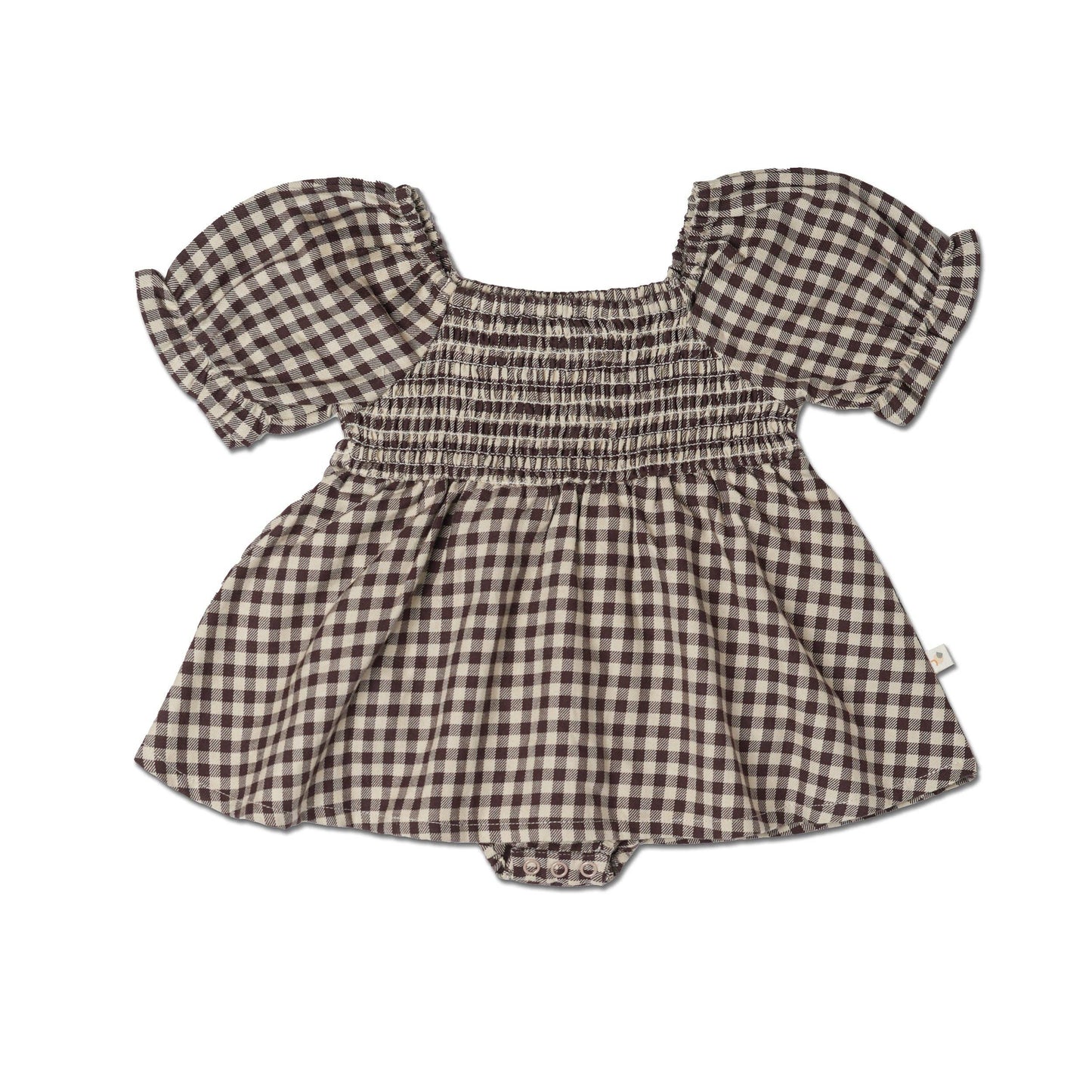Organic Smocked Dress - Gingham Checks
