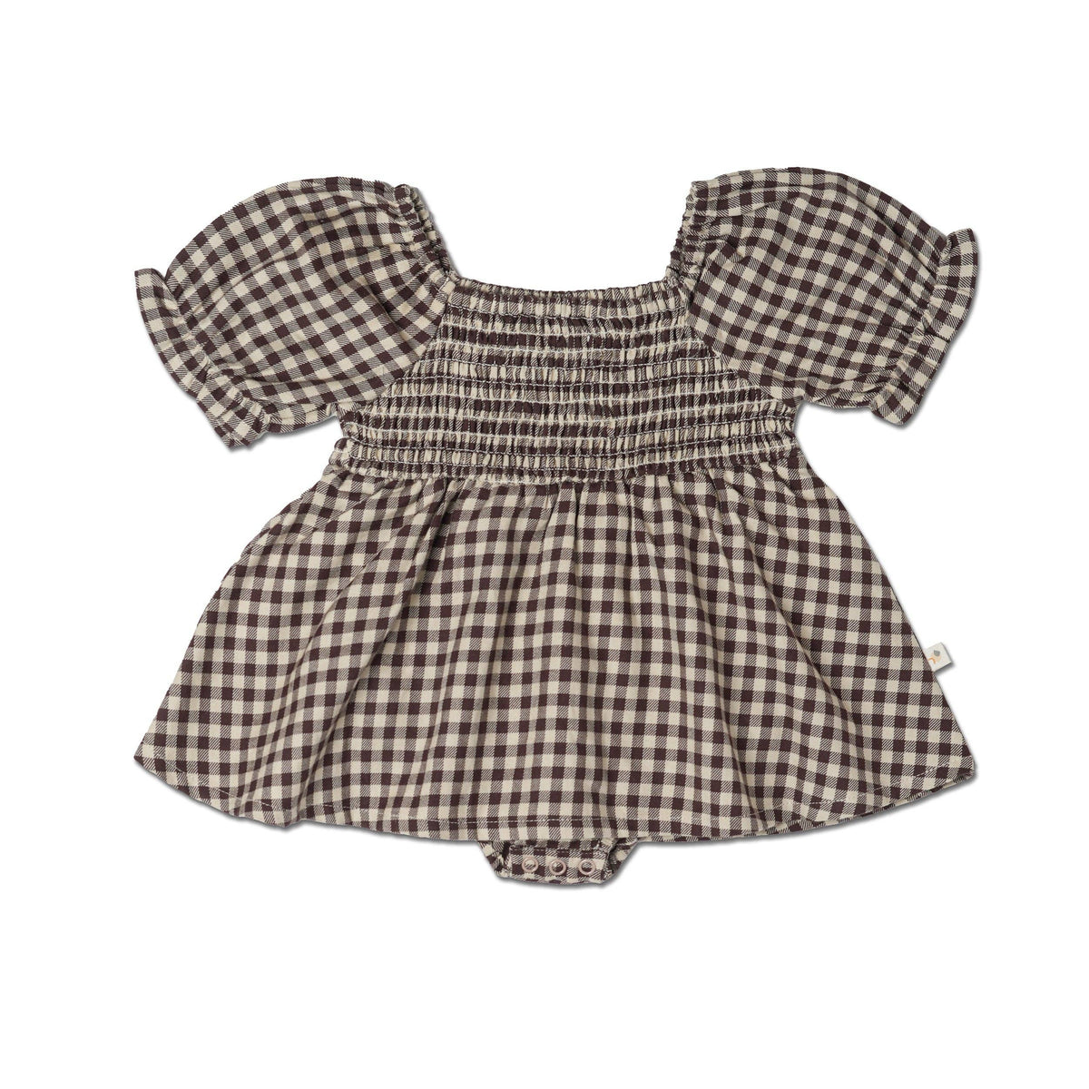 Organic Smocked Dress - Gingham Checks