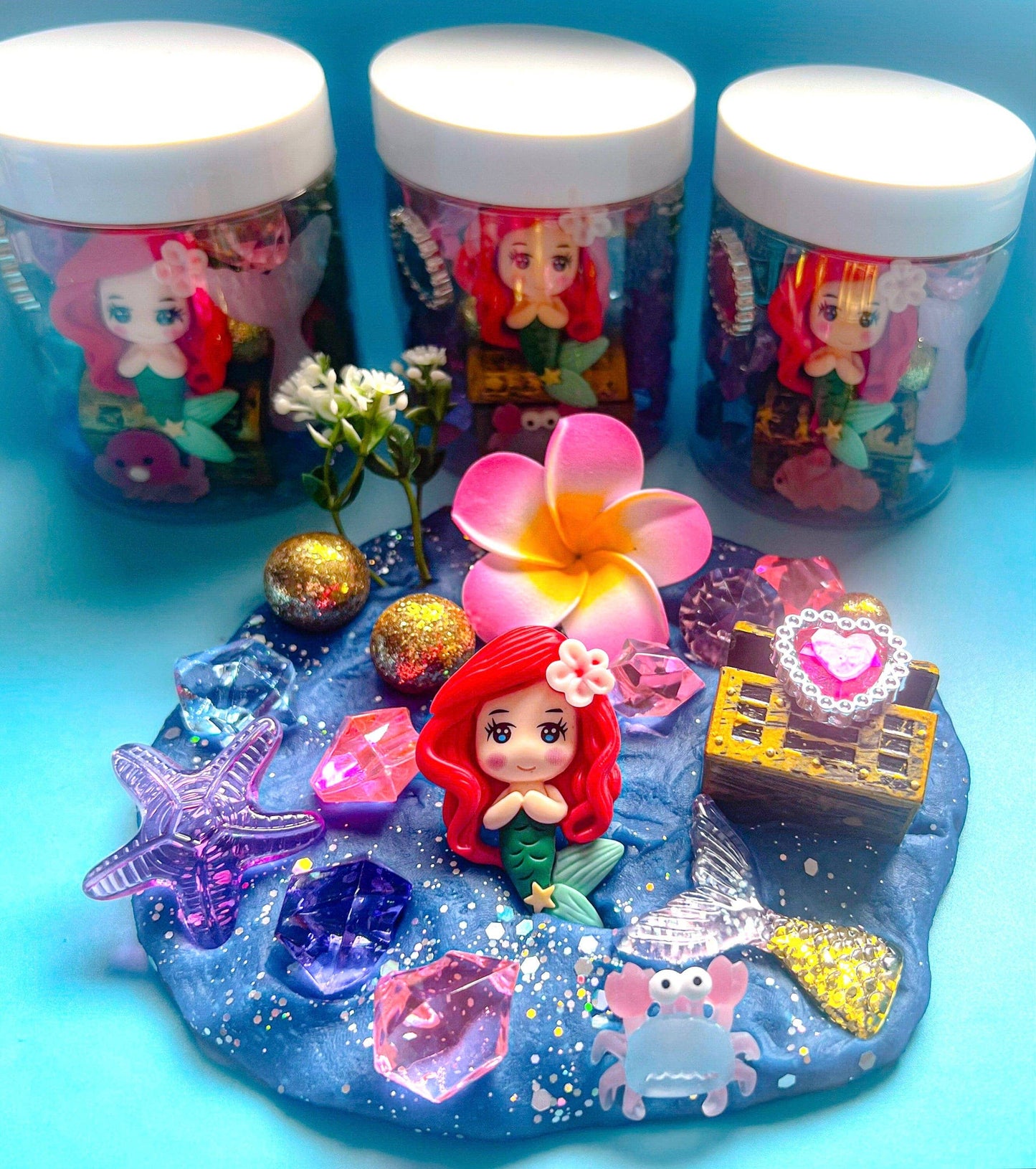 "Mermaid Lagoon " 8 oz. Dough Jar