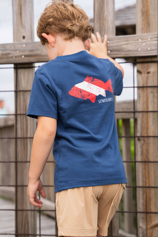 Dive Flag Boys Graphic Tee SS Navy: Navy