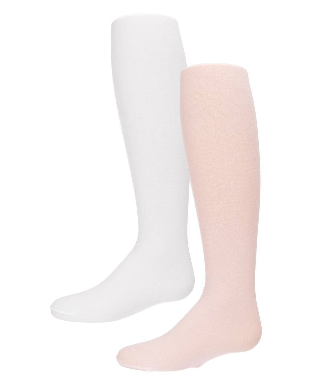 MeMoi Solid Infant's Microfiber Tights 2-Pack: Pink-White