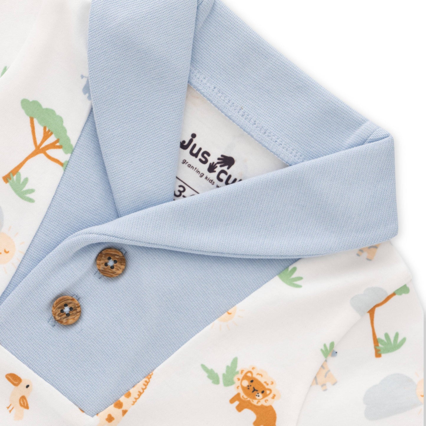Organic Safari Adventure Baby Romper – Short Sleeve