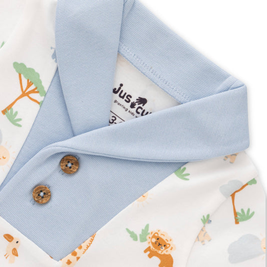 Organic Safari Adventure Baby Romper – Short Sleeve