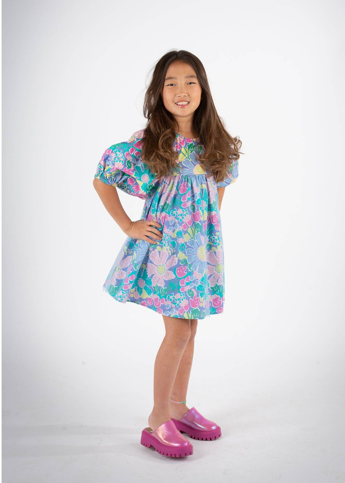 Malibu Dress: Periwinkle Floral