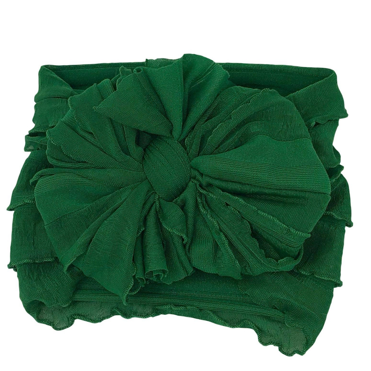 Green | Ruffled Baby Headband