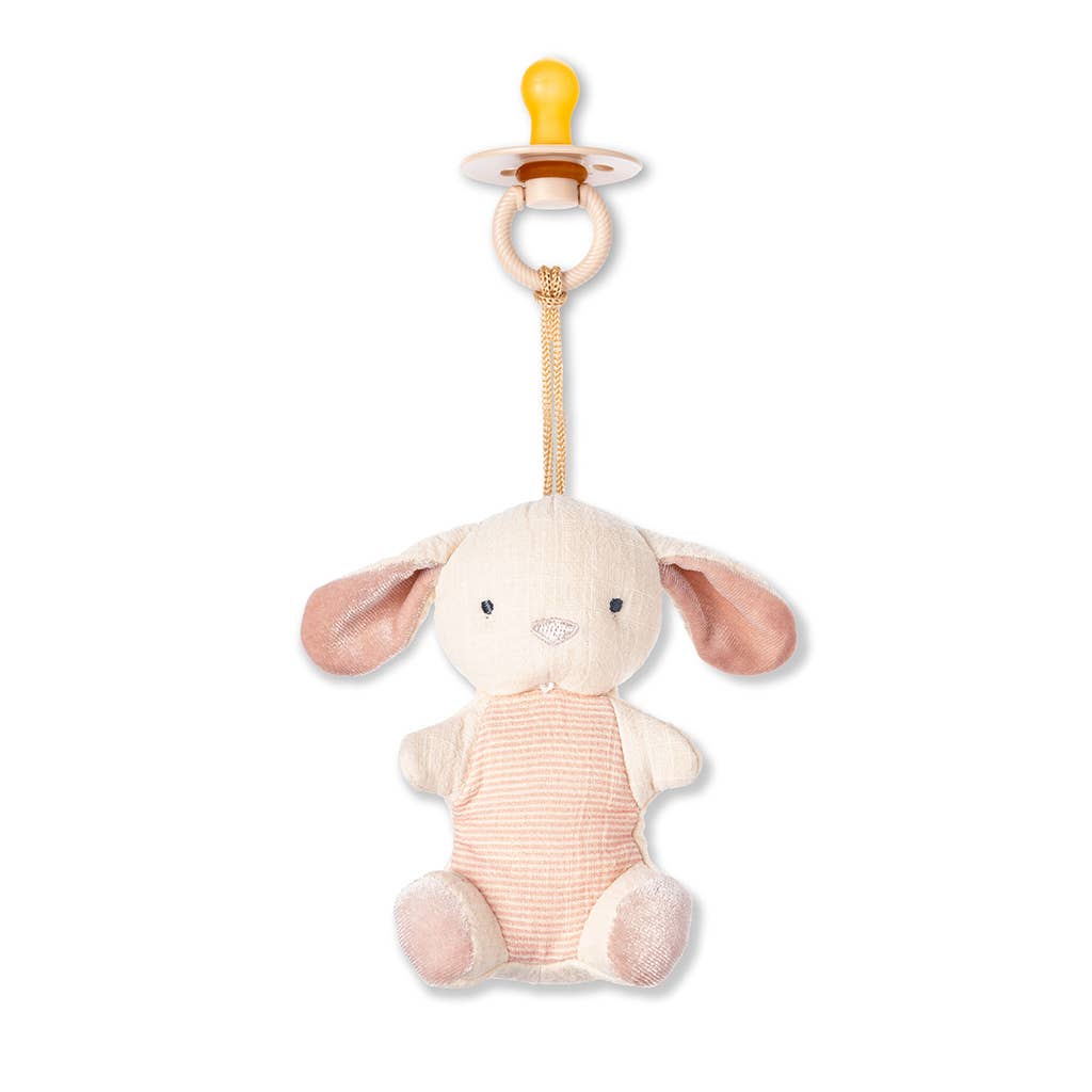 Bitzy Pal Natural Rubber Pacifier & Plush - Bunny