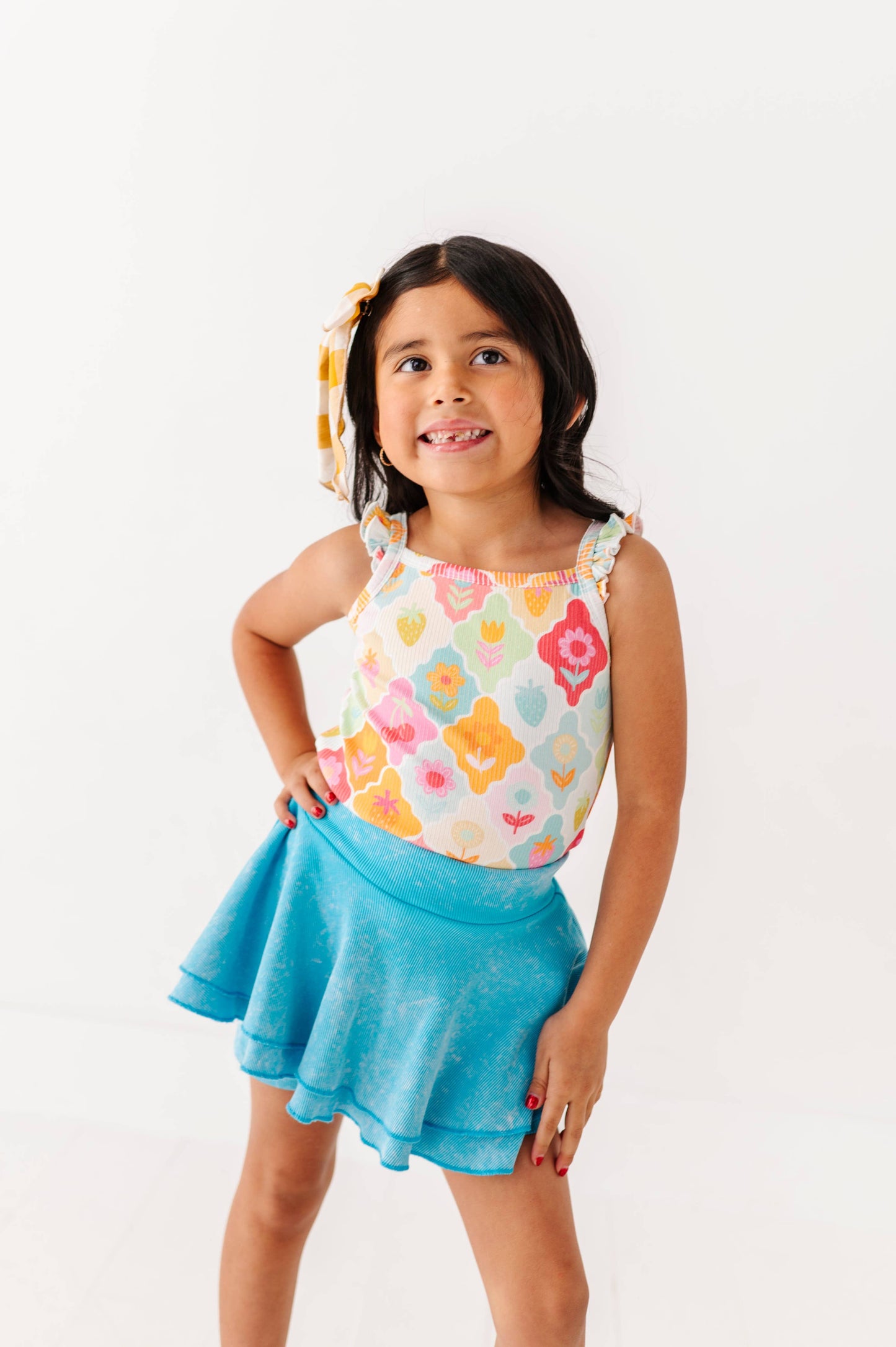 Capri Blue Ribbed Skort