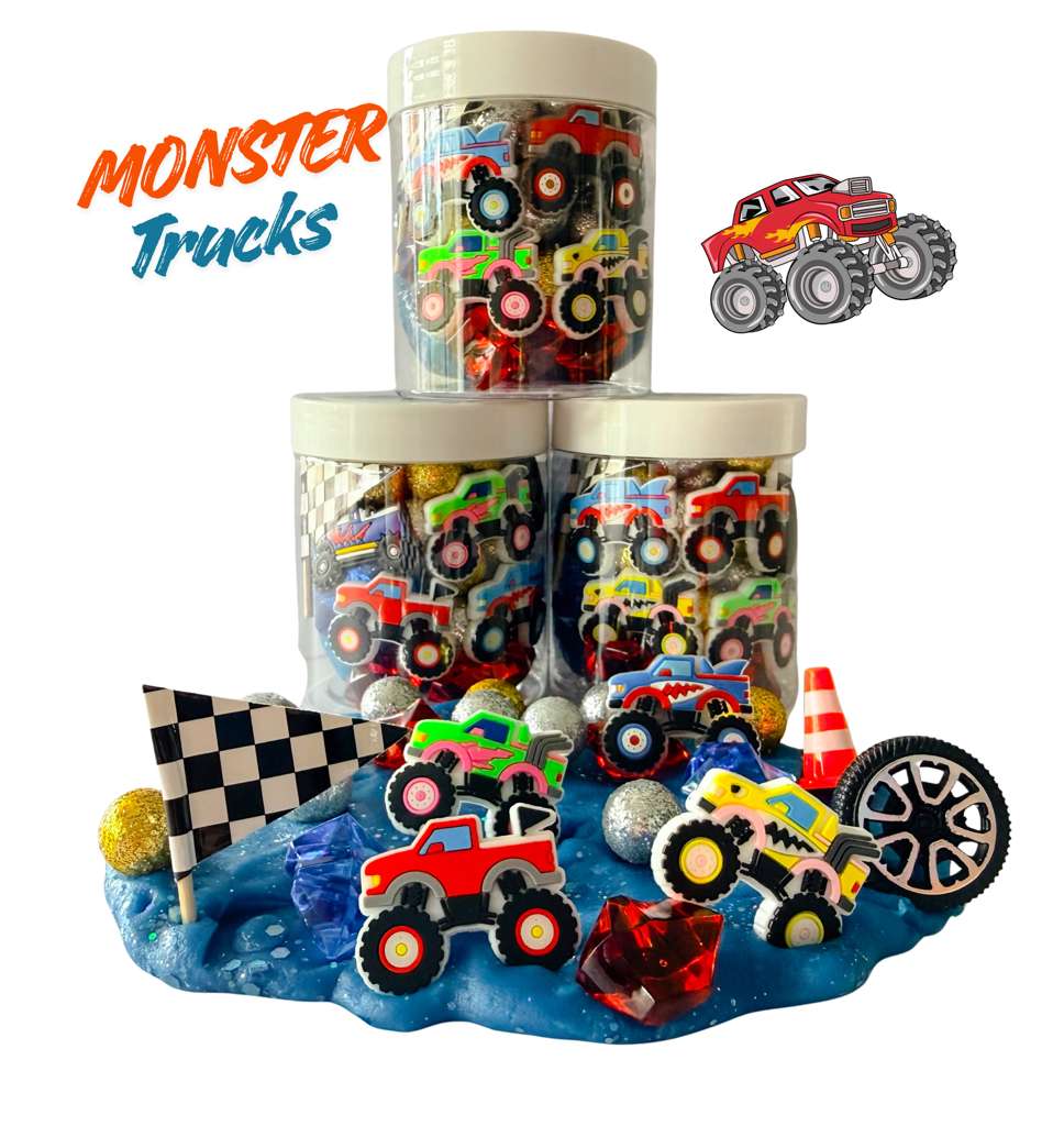 "Monster Trucks" 8 oz. Dough Jar