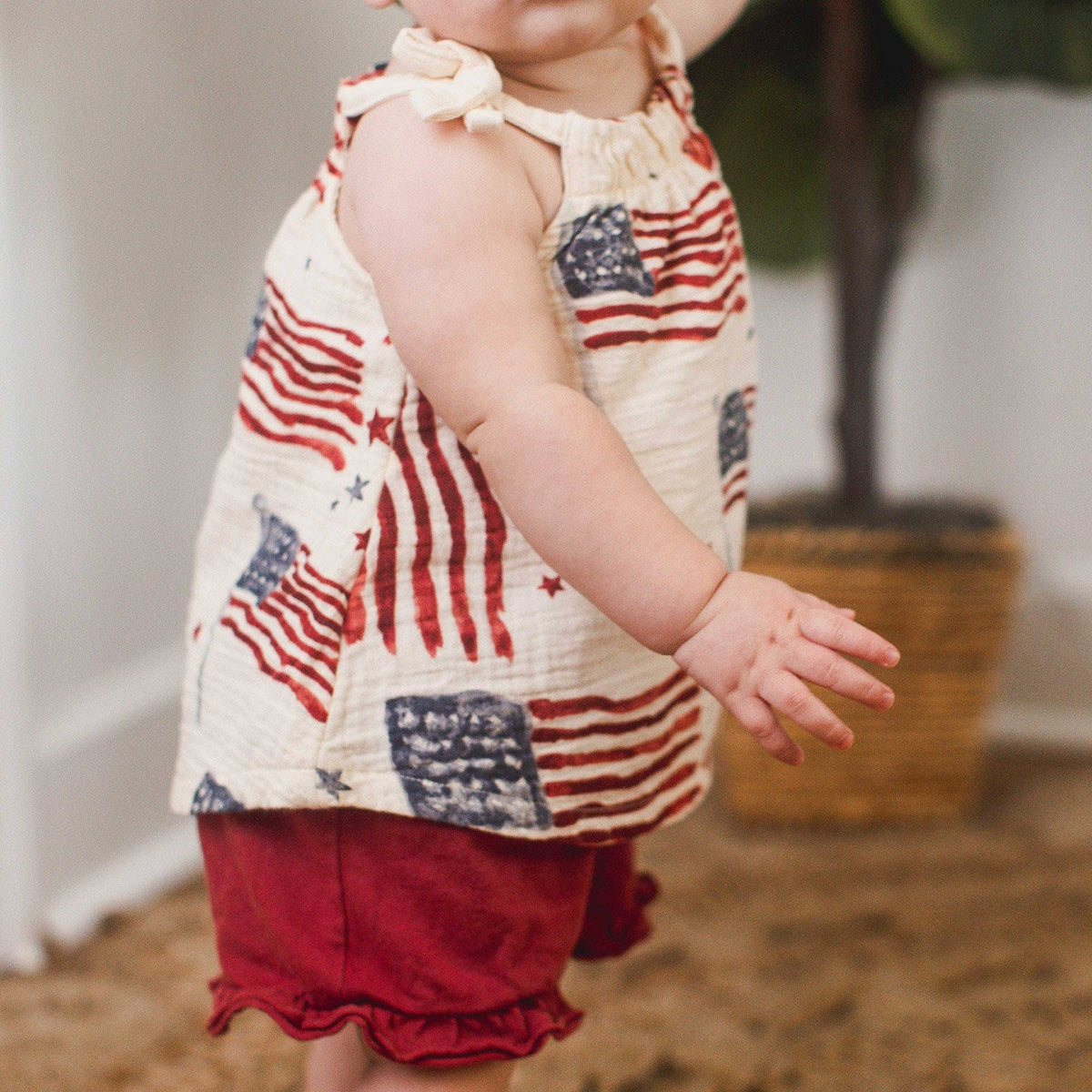 American Flag Girl Tank & Shorts Set: