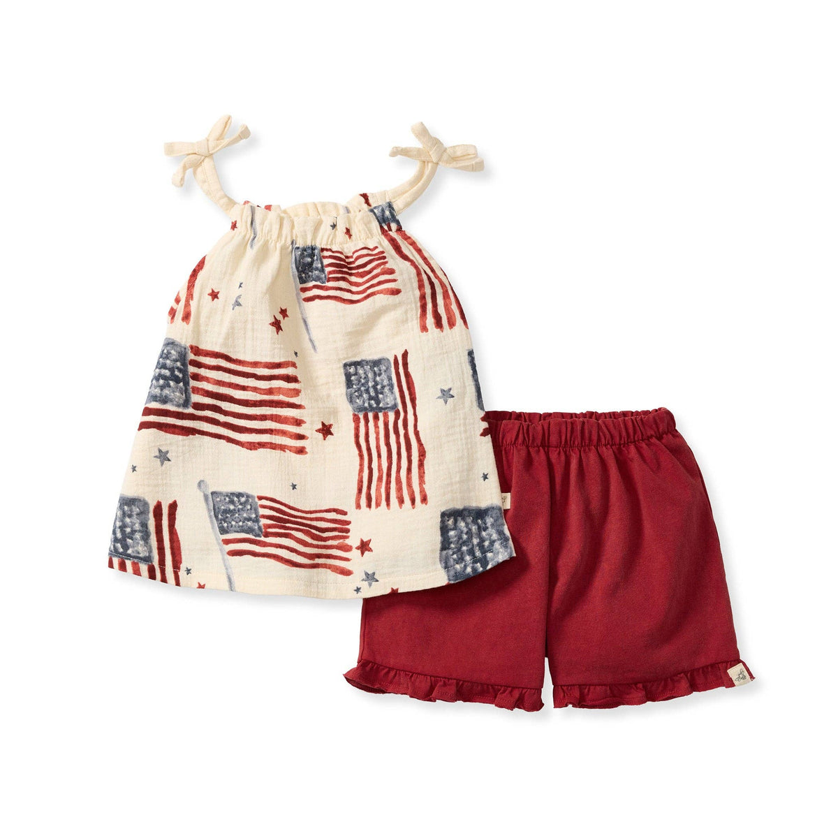 American Flag Girl Tank & Shorts Set: