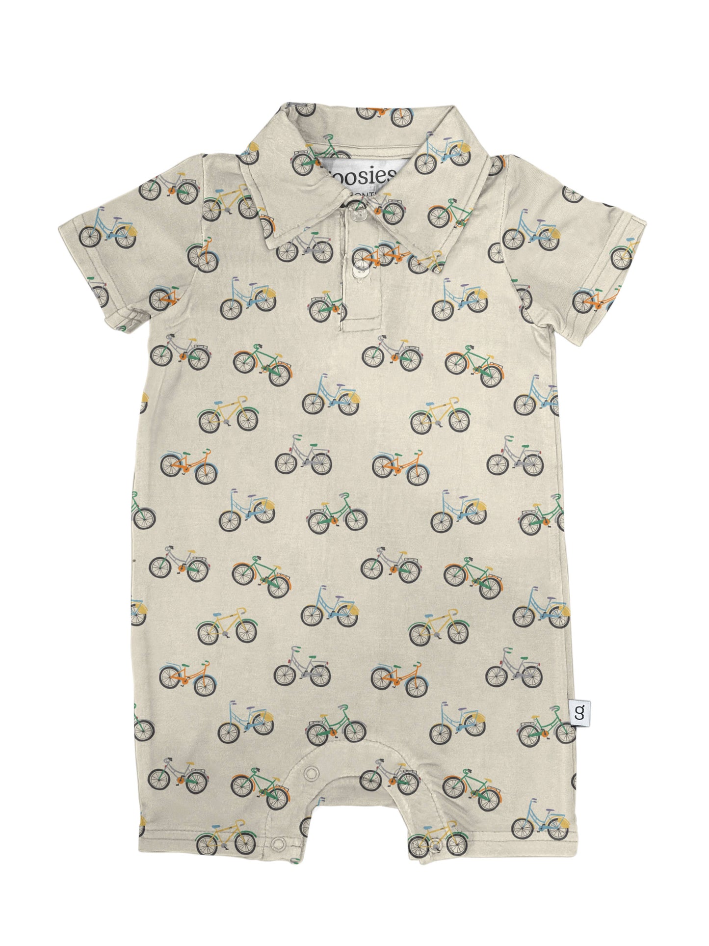 Bike Buddies Short Sleeve Polo Romper 