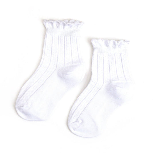 White Frill Midi Socks: 1.5-3 YEARS