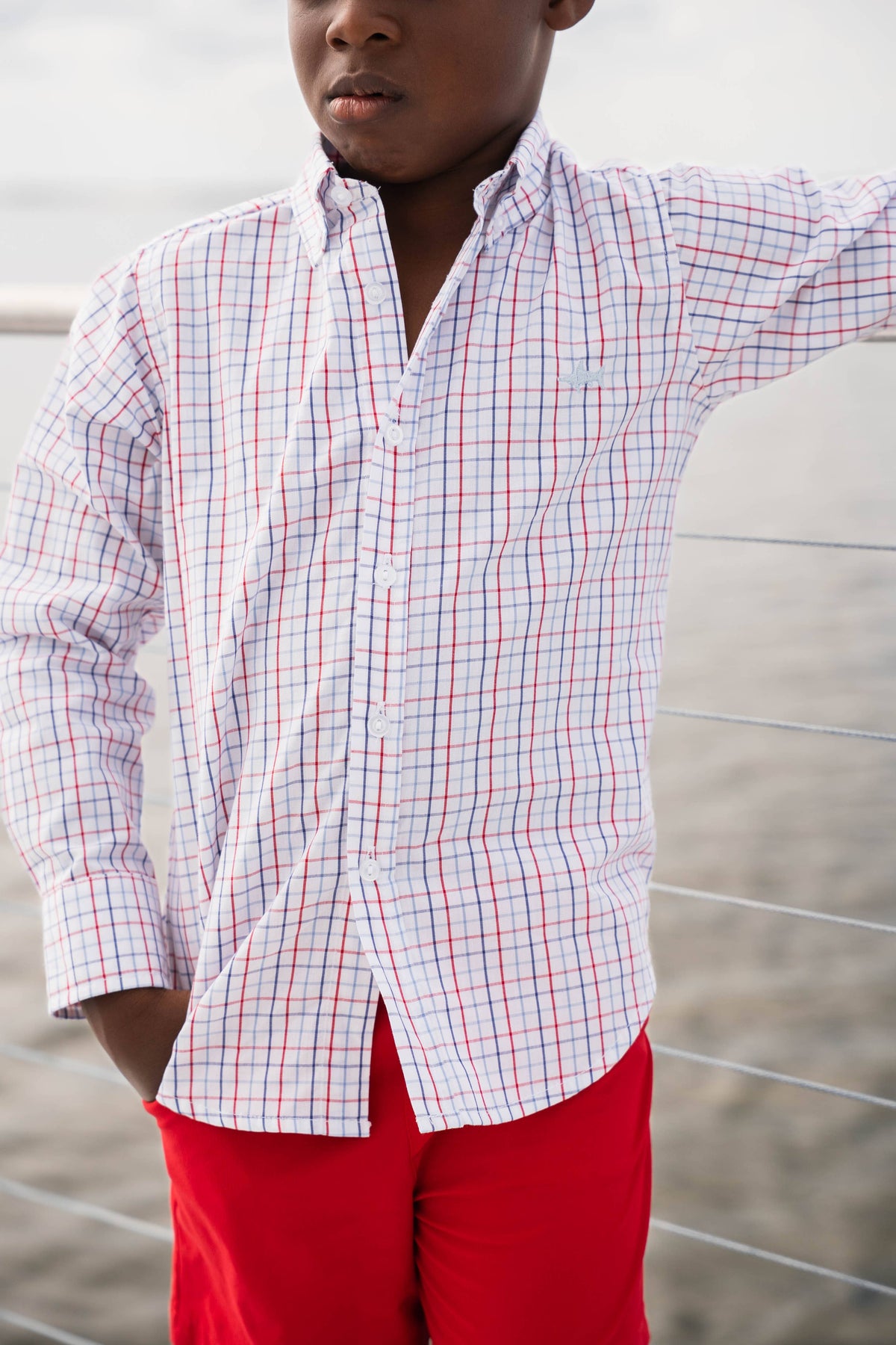 Carter Oxford Shirt Patriotic Plaid: Patriotic Plaid