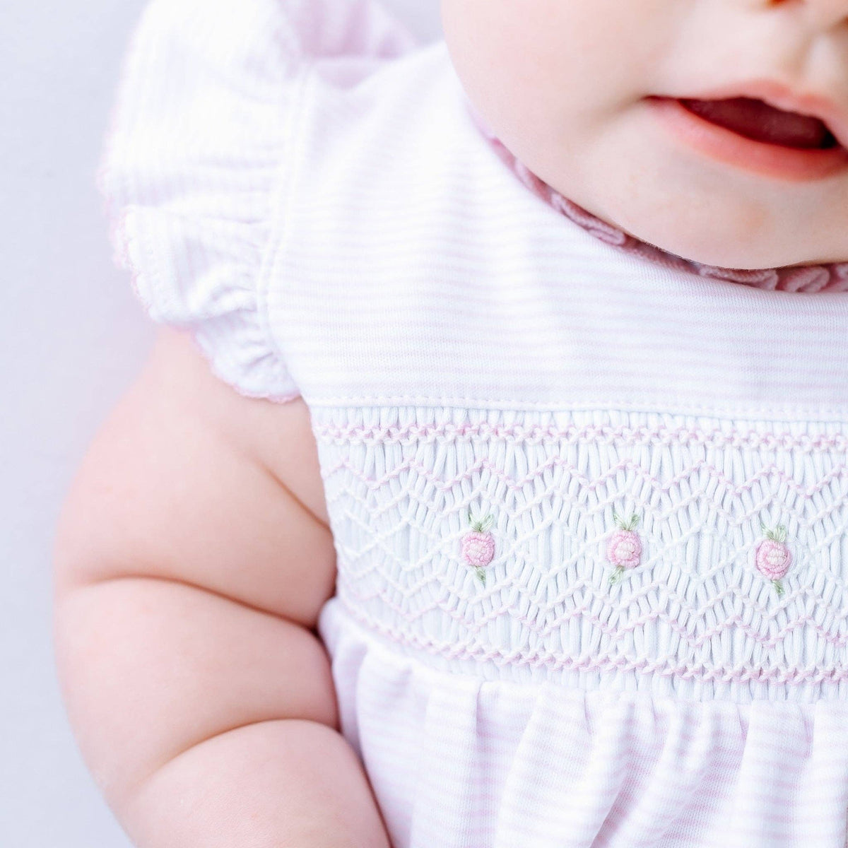Julia Smocked Bubble - Pink