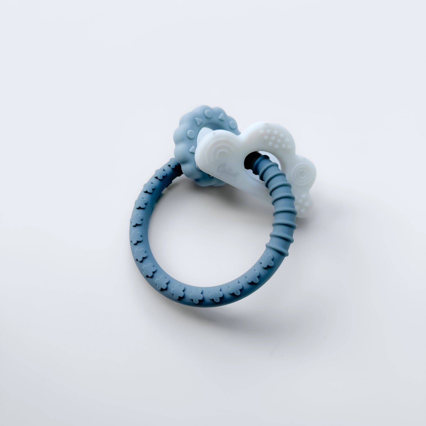 Cloudy Days Silicone Teether: Petunia Pink