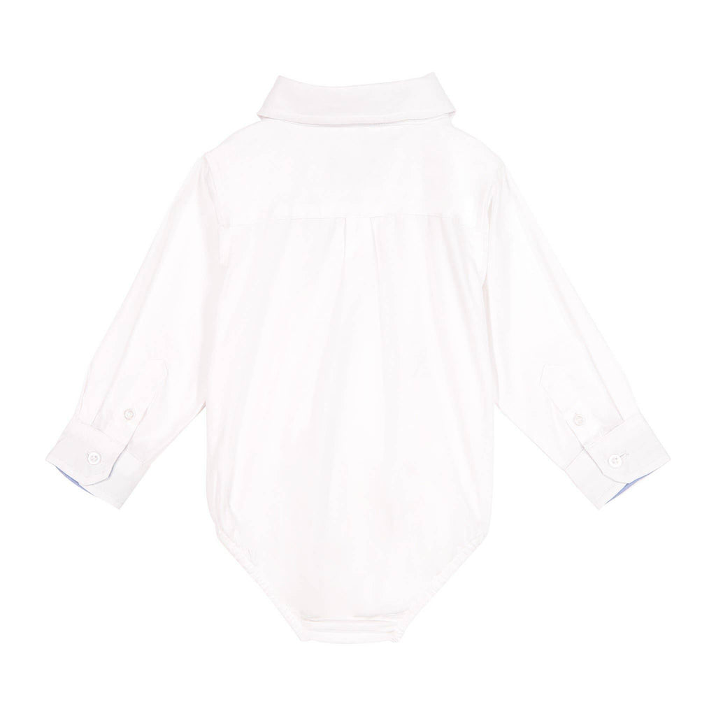 Boys Baby White Poplin Button-Down