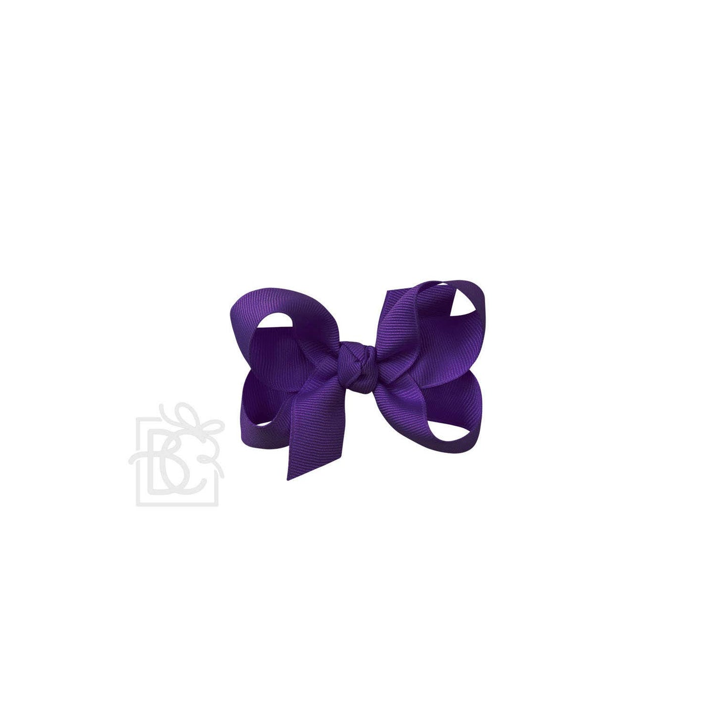 SIGNATURE GROSGRAIN BOW ON CLIP: 3.5" Medium - 7/8" Ribbon on Alligator Clip / PURPLE