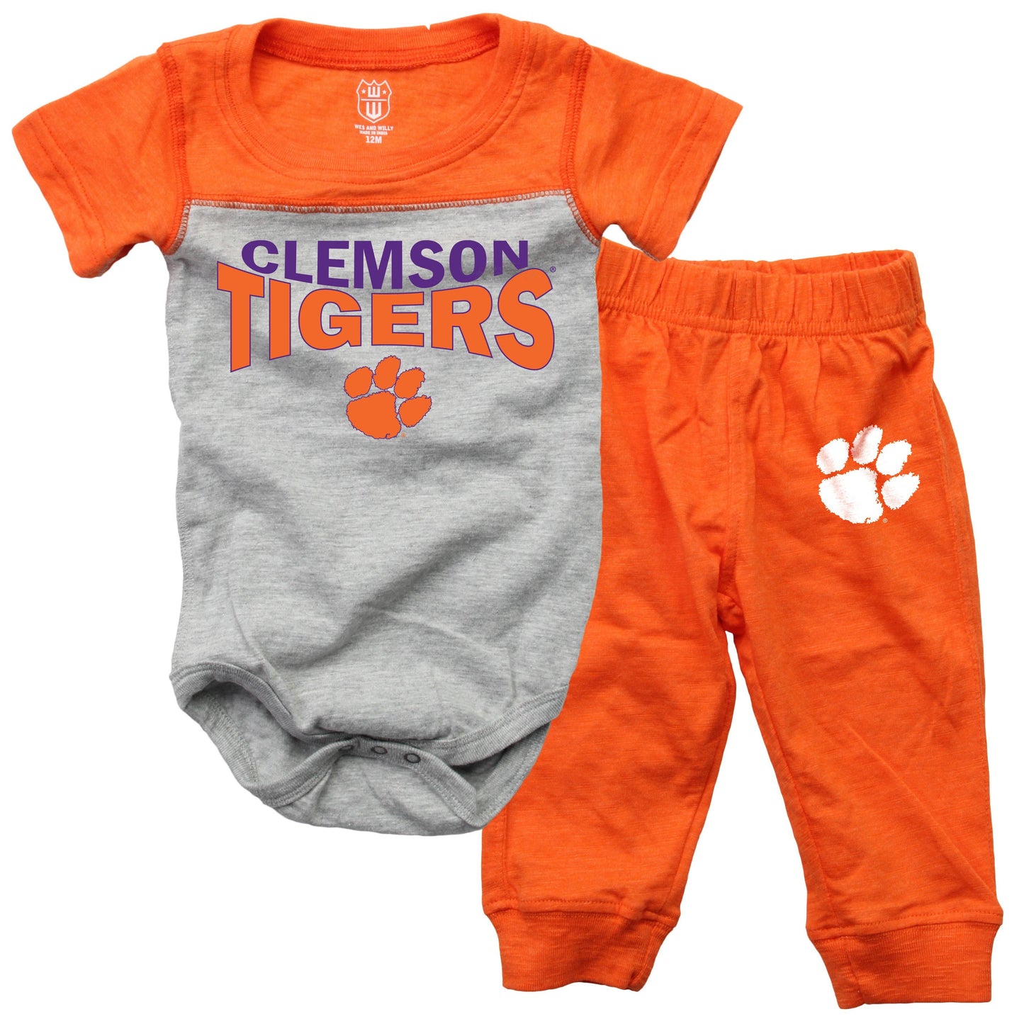 Clemson Tigers Infant SS Hopper and Pant Set