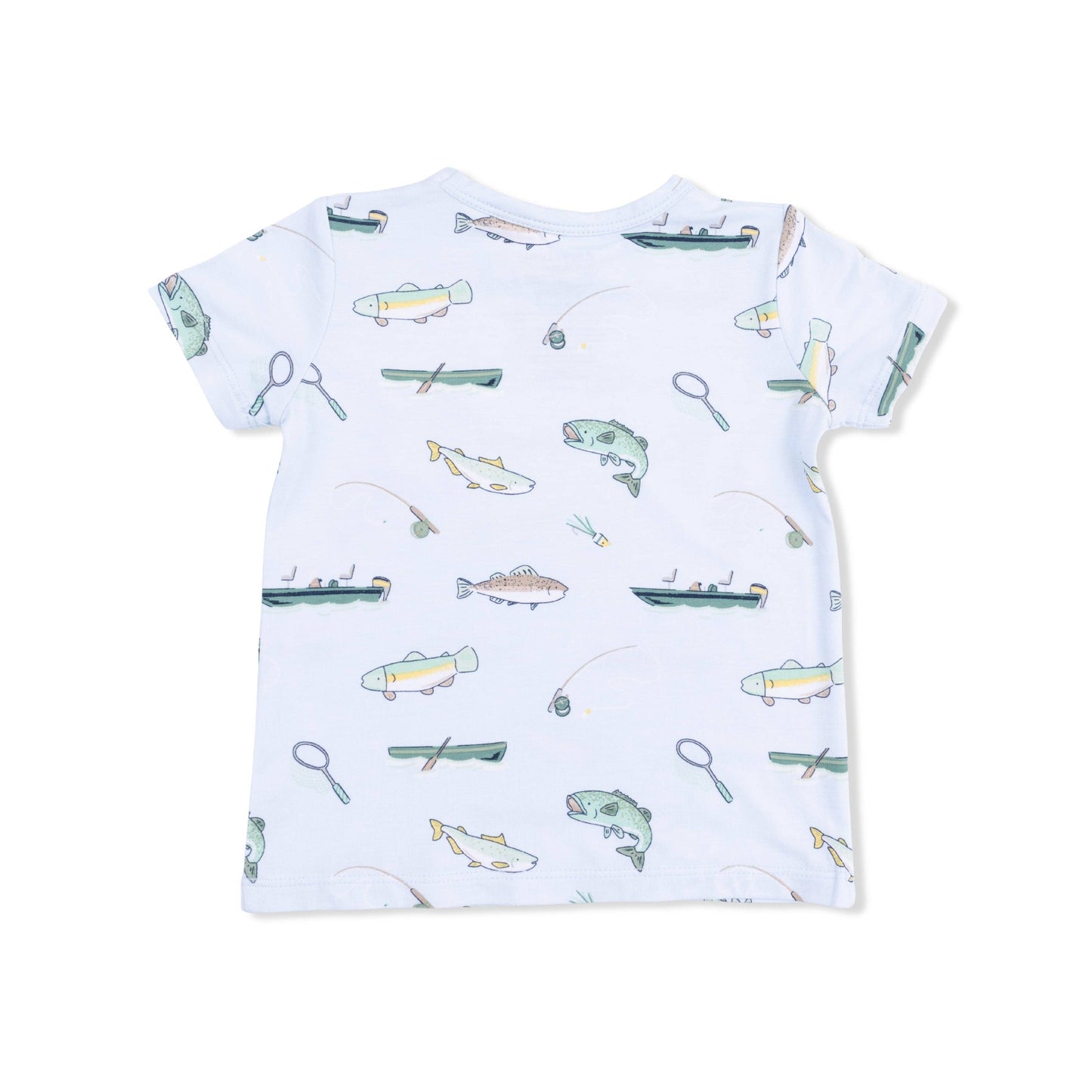 Fishing - Crew Neck Tee with Casual Shortl