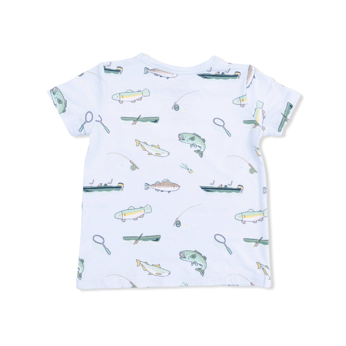 Fishing - Crew Neck Tee with Casual Shortl