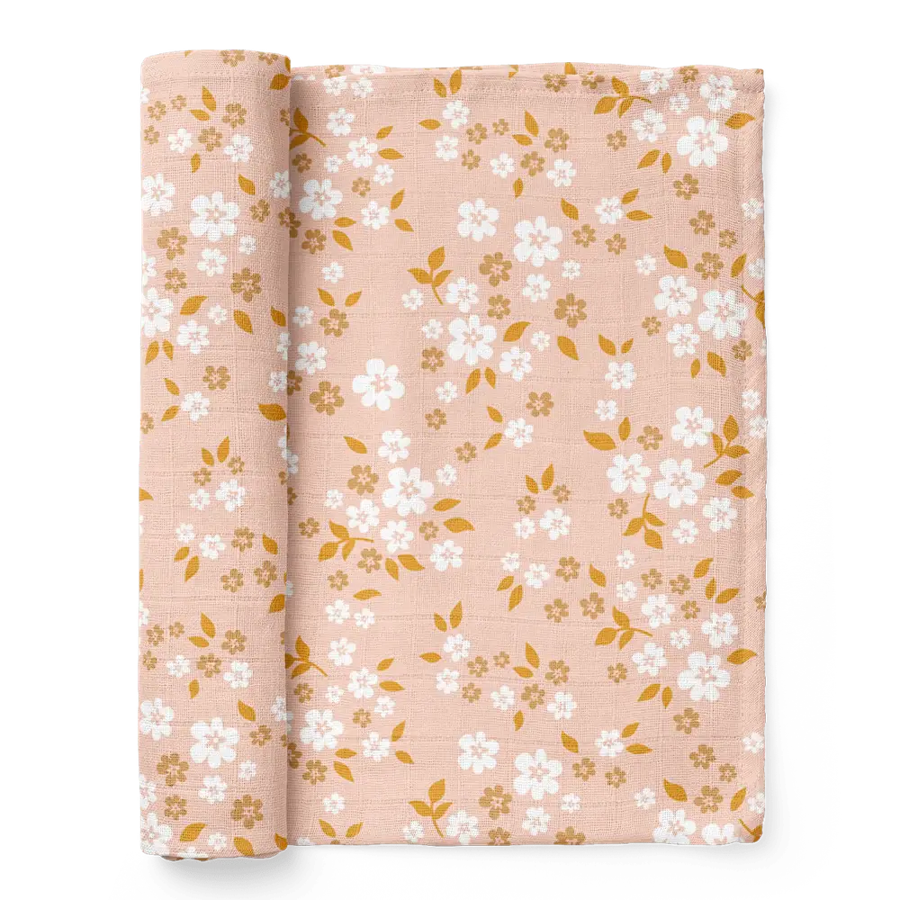 Swaddle Whimsy Floral Peach