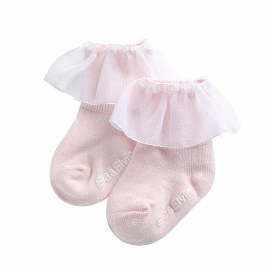 Frill Ankle Socks - Pink