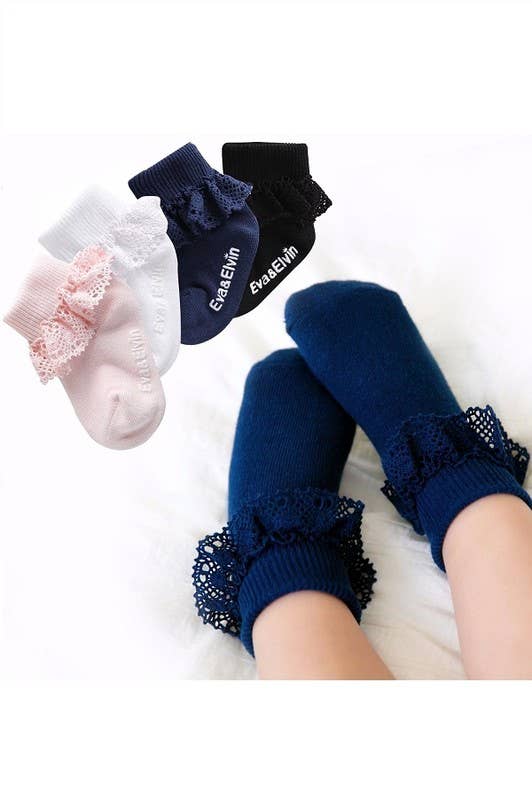 Frill Ankle Socks - Classic Pink