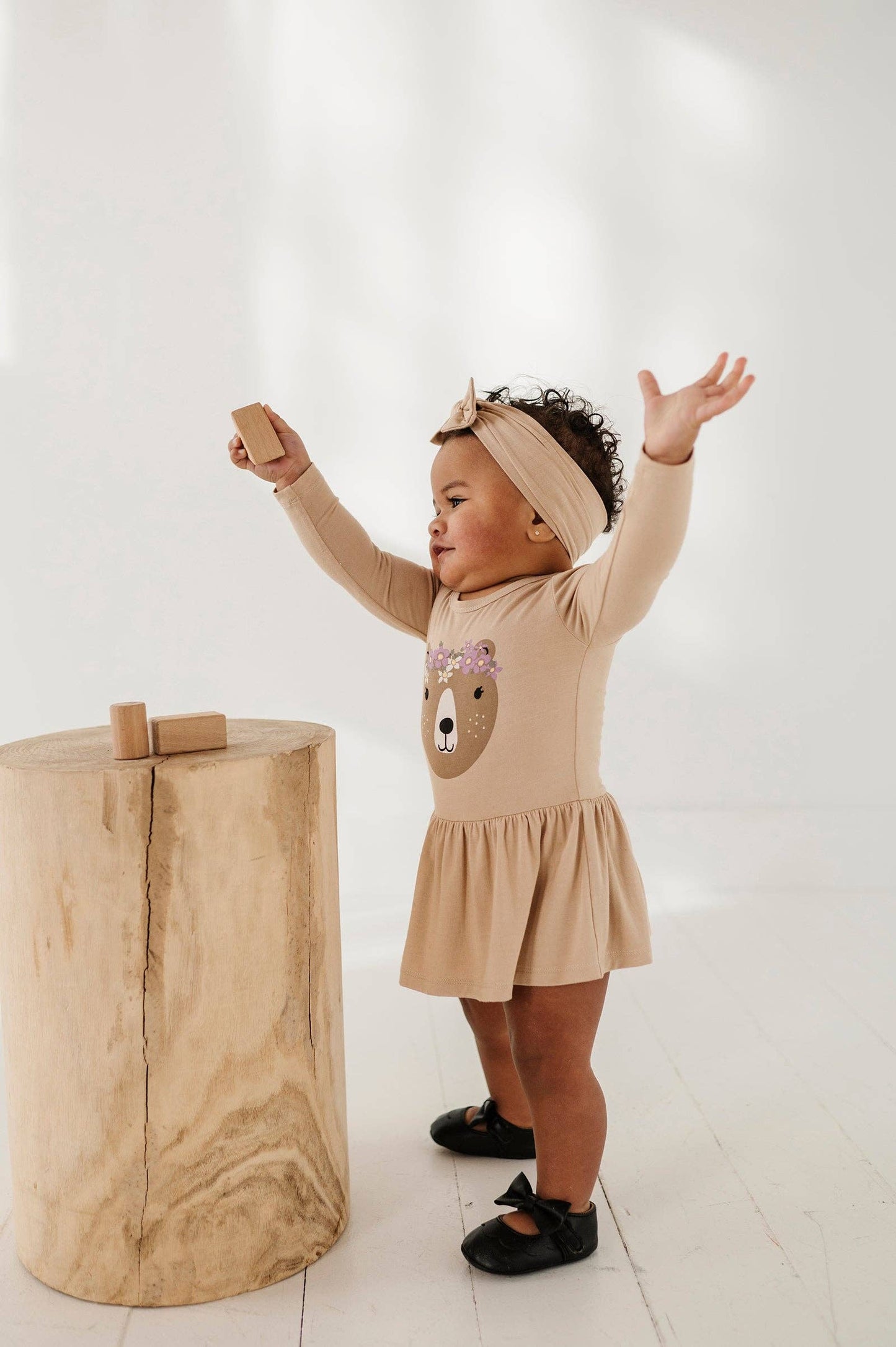 Girl's Bodysuit Dress Set Bamboo Baby/Kids Clothing Fall: Fawn
