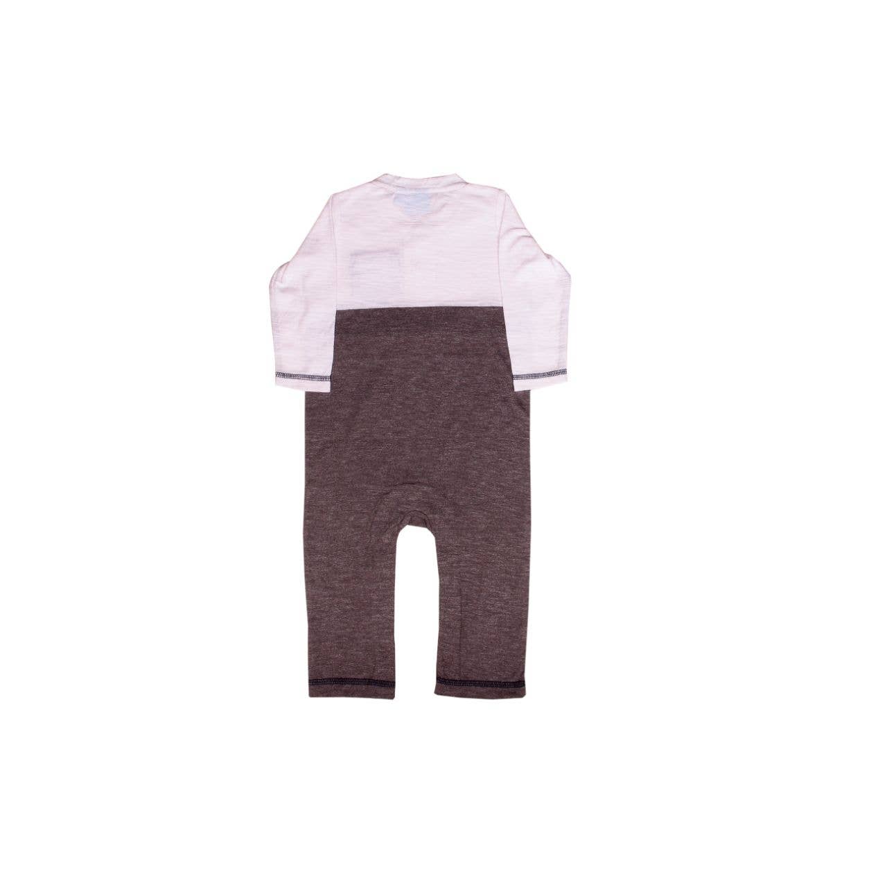 Long Sleeve Chest Stripe Romper Baby