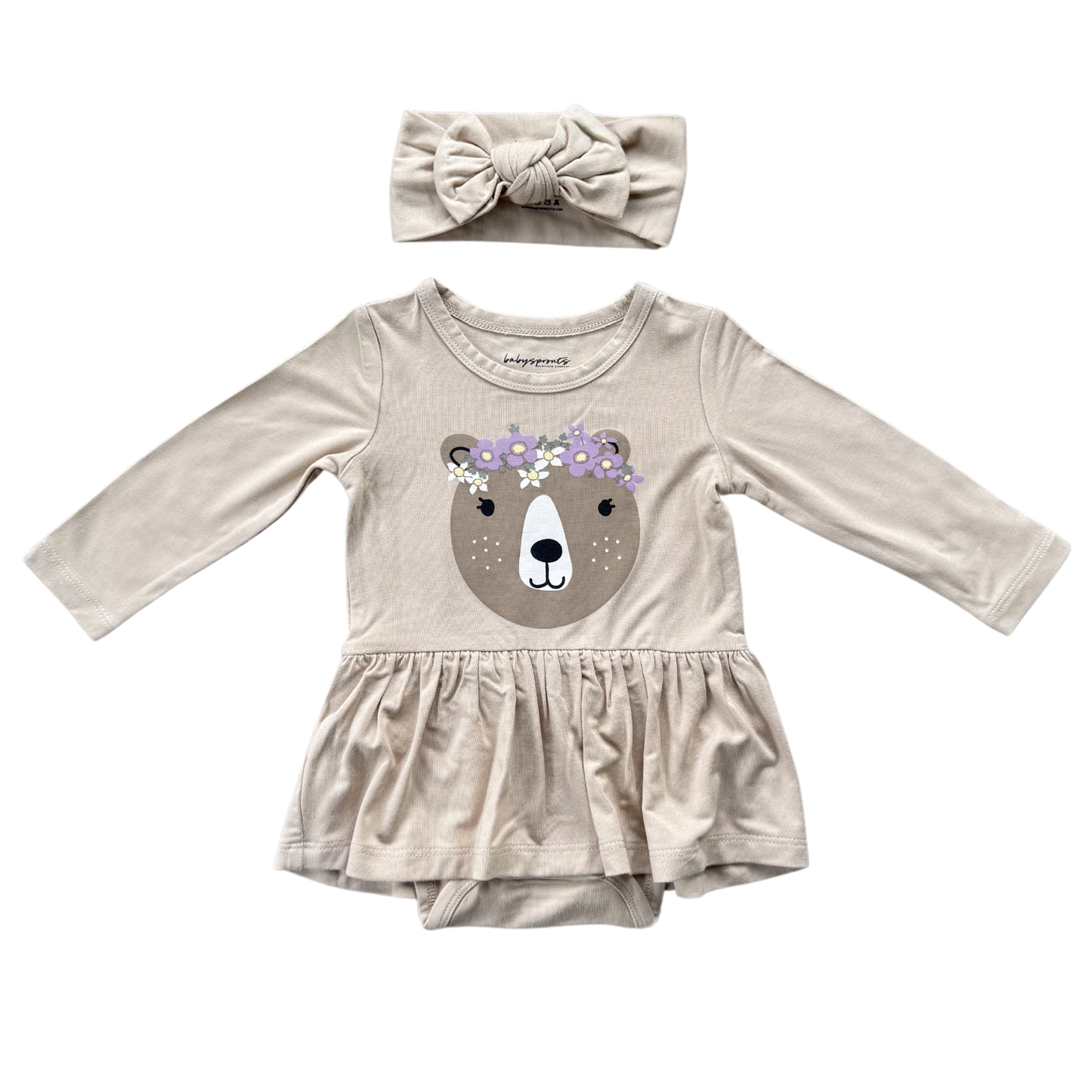 Girl's Bodysuit Dress Set Bamboo Baby/Kids Clothing Fall: Fawn