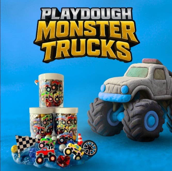 "Monster Trucks" 8 oz. Dough Jar