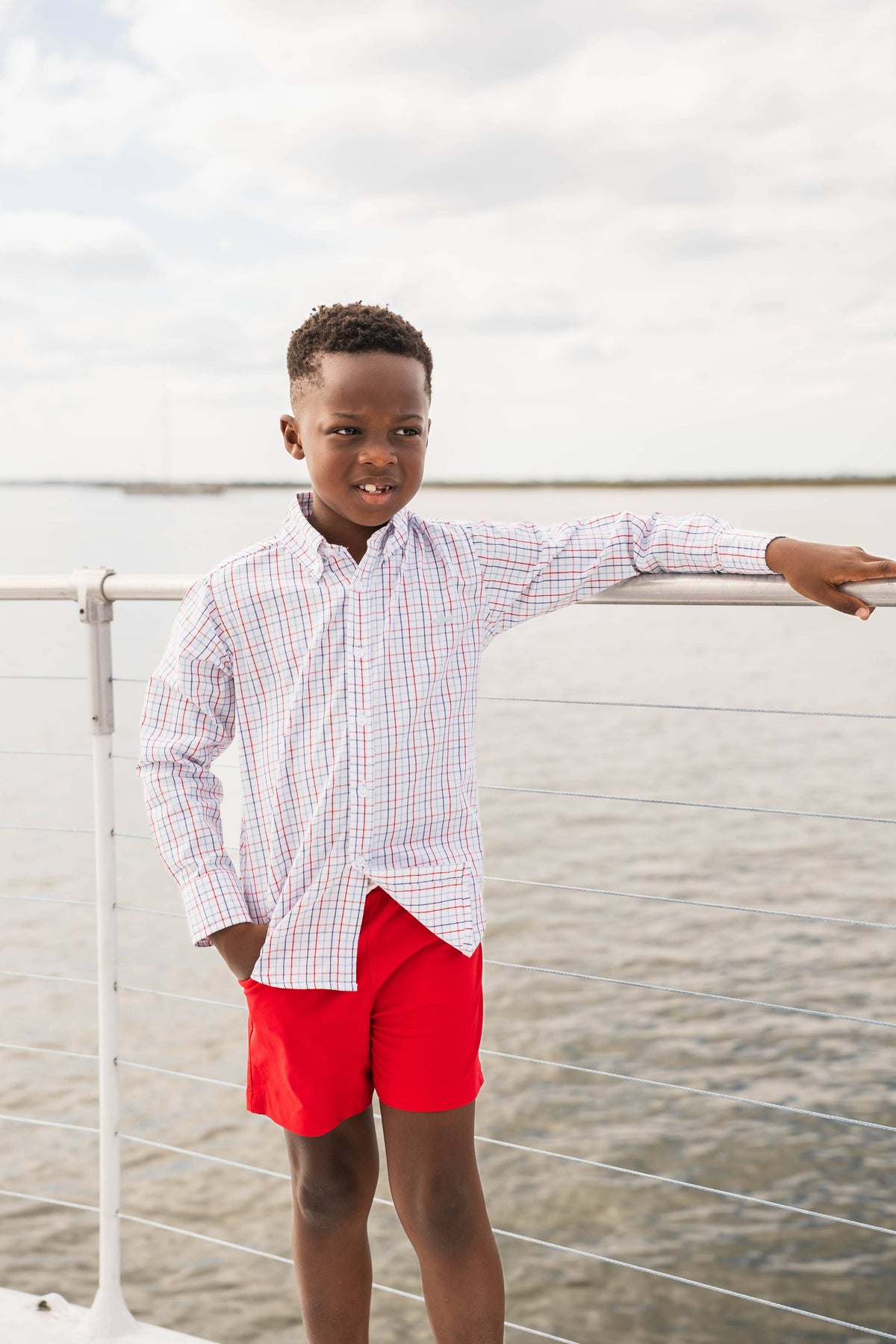 Carter Oxford Shirt Patriotic Plaid: Patriotic Plaid
