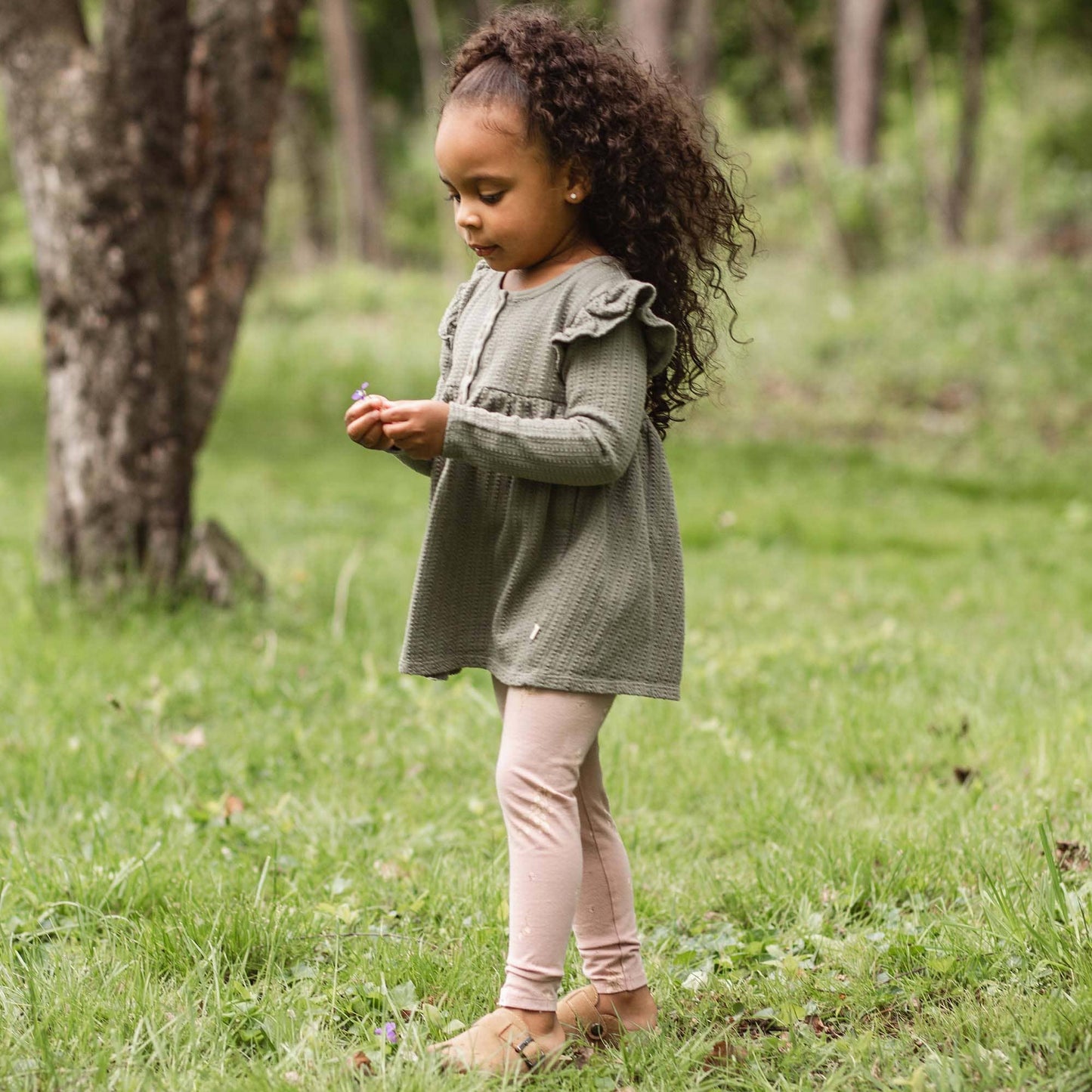 Budding Beauty Infant Tunic Set: Tranquility