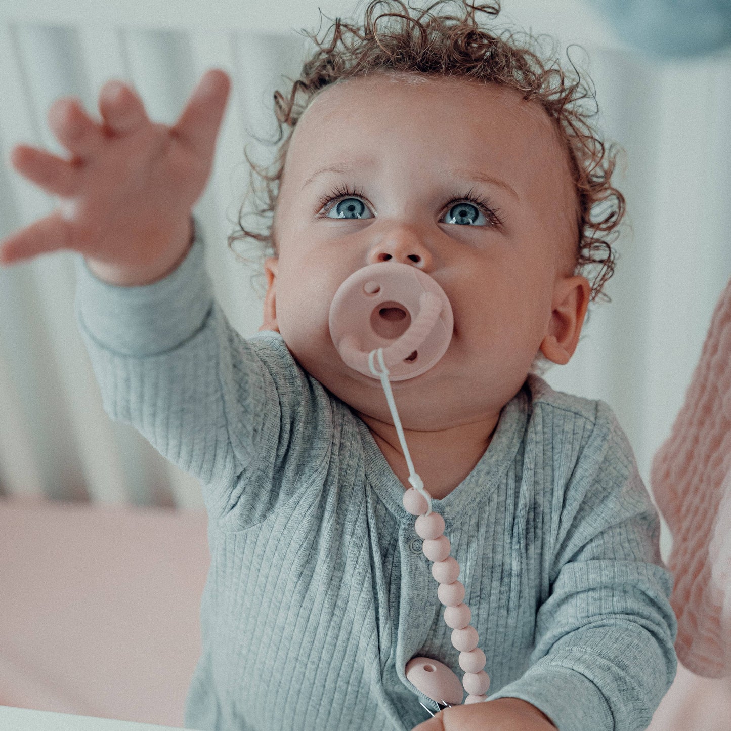 Baby Pacifier Clips, 100% Food Grade Silicone by Comfy Cubs: Earth Green