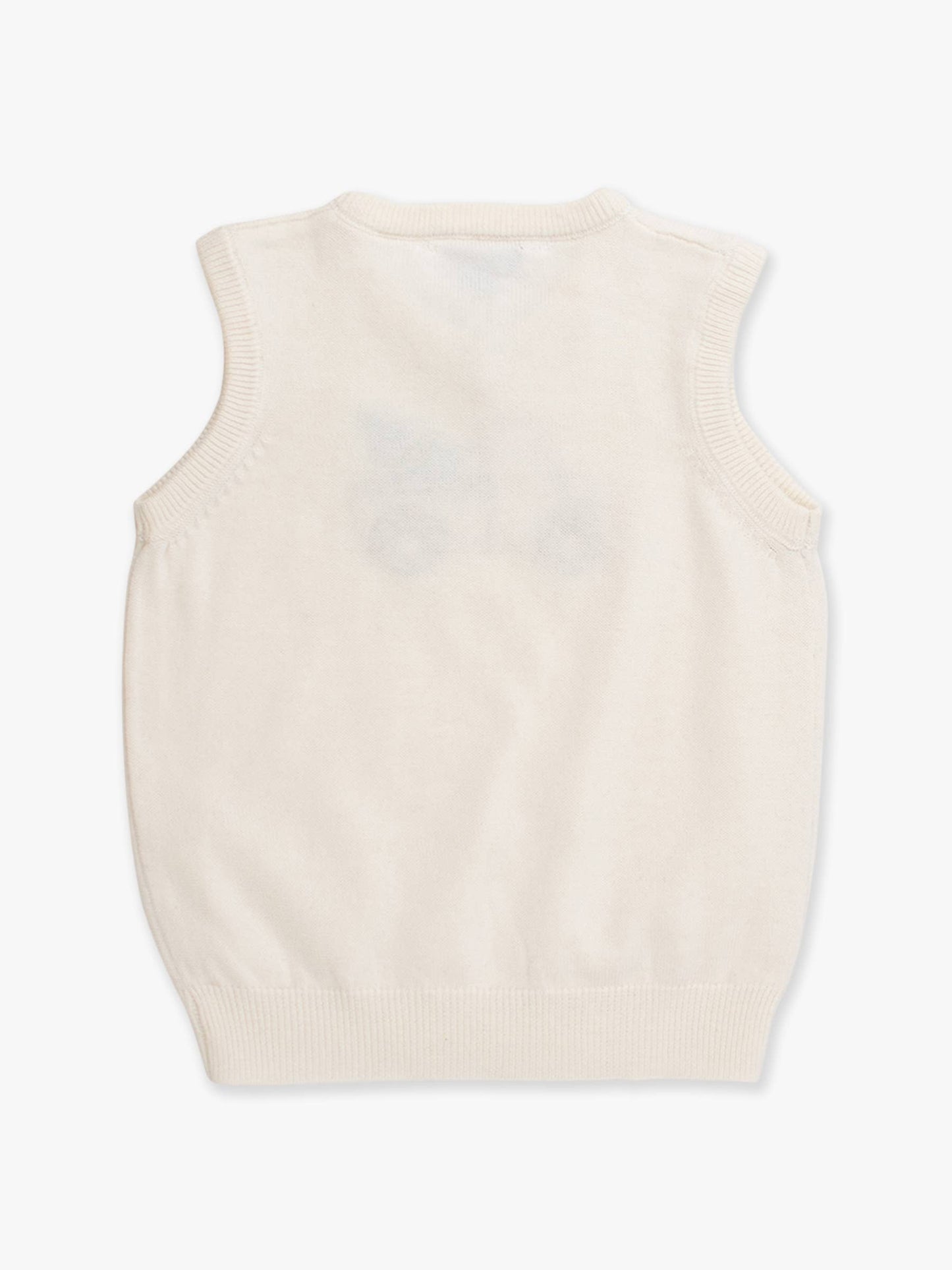 Boys Hauliday Truck Off White V-Neck Sweater Vest