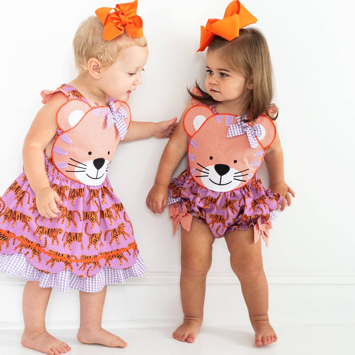 Orange & Purple Tiger Bubble - Wild Lapin Children’s Boutique
