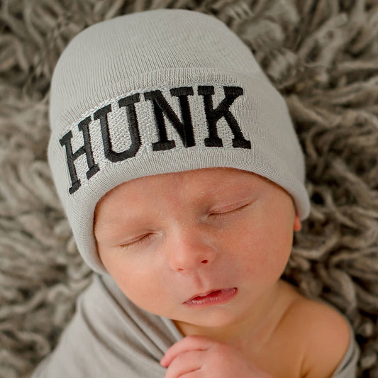 HUNK - Newborn and Baby Hospital Hat Gray,White, Blue or Tan: Blue Hat