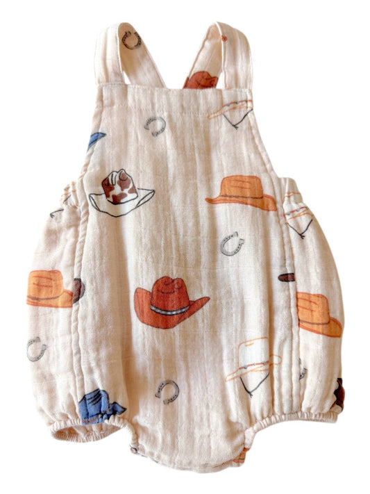 Western / Muslin Retro Sunsuit: 0-3M