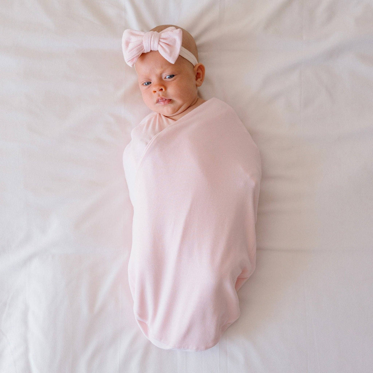 COCOON SWADDLE: Whimsical Garden with headband set.