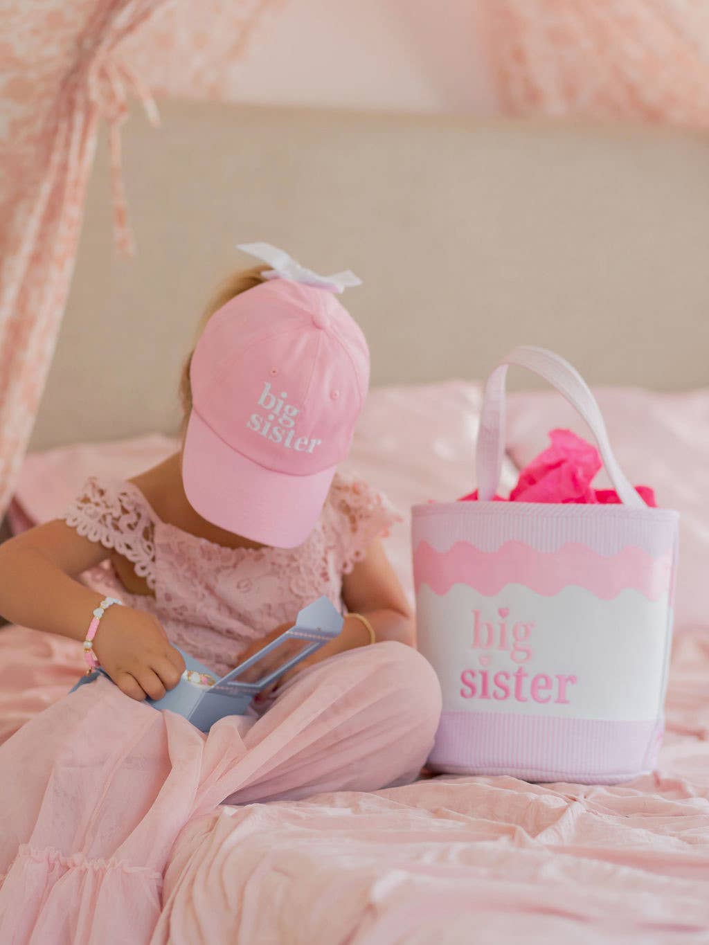 Big Sister Bow Baseball Hat- Youth