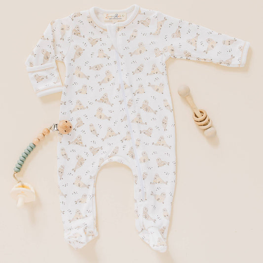 Walrus Cuddles Zip Footie