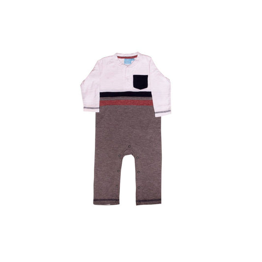 Long Sleeve Chest Stripe Romper Baby